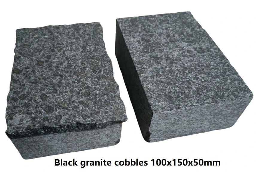 G684 Granite cobbles flamed top side G684 Granite cobbles flamed top side